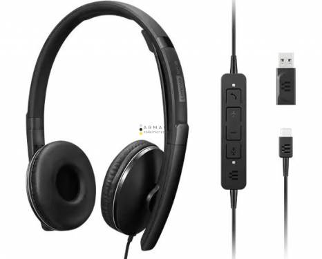 Lenovo Wired ANC Gen 2 UC Headset Black