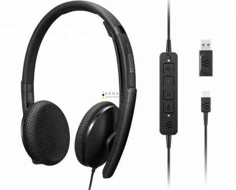 Lenovo Wired VOIP Teams Headset Black