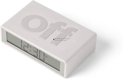 Lexon Flip+ LCD Alarm Clock Rubber White