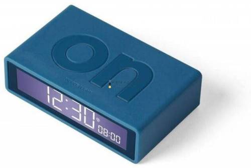 Lexon Flip+ LCD Alarm Clock Rubber Duck Blue