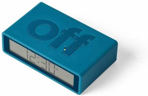 Lexon Flip+ LCD Alarm Clock Rubber Duck Blue