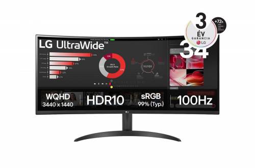 LG 34col 34WR50QK-B LED Curved