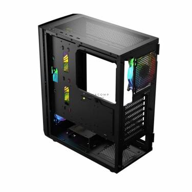 Logic Aramis ARGB Midi Tempered Glass Black