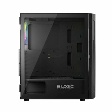 Logic Aramis ARGB Midi Tempered Glass Black