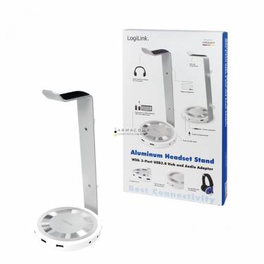 Logilink Aluminum headset stand Silver