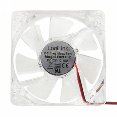 Logilink FAN102 8cm cooler Acryl with Blue LED