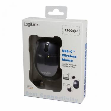 Logilink ID0160 USB-C Wireless Optical mouse Black