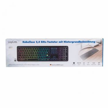 Logilink ID0209 Wireless keyboard Black HU