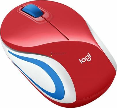 Logitech M187 Wireless Mini Mouse Red/Blue