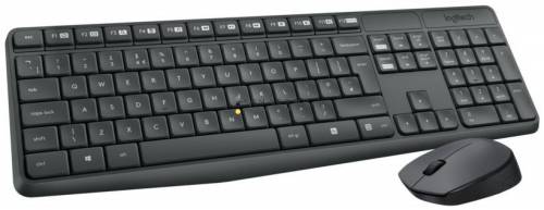 Logitech MK235 Wireless Combo billentyűzet + egér Black DE