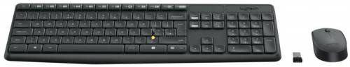 Logitech MK235 Wireless Combo billentyűzet + egér Black DE