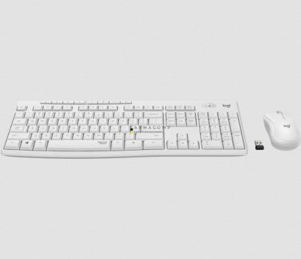 Logitech MK295 Silent wireless keyboard +mouse White HU