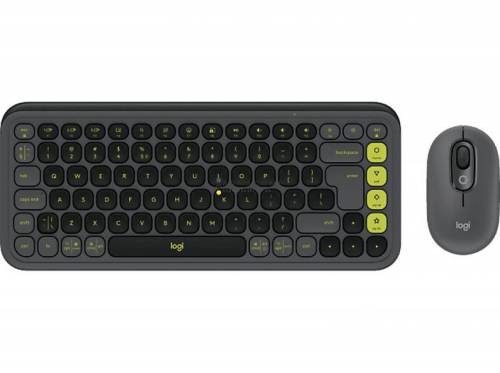 Logitech Pop Icon Wireless Keyboard Combo Graphite US