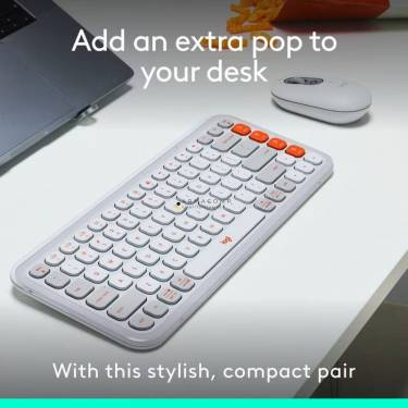 Logitech Pop Icon Wireless Keyboard Combo Off White US