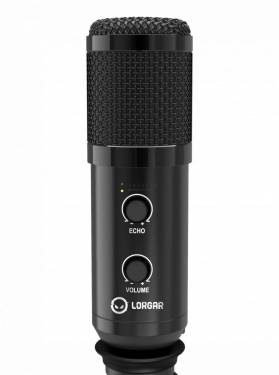 LORGAR 313 Professional Audio Condenser USB Microphone Black