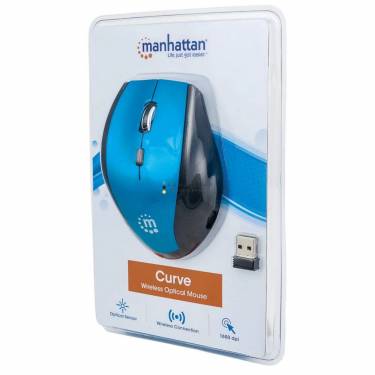 Manhattan Curve Wireless Mouse Blue/Black