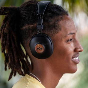 Marley Positive Vibration Frequency  Bluetooth Over Ear Headphones Signature Black