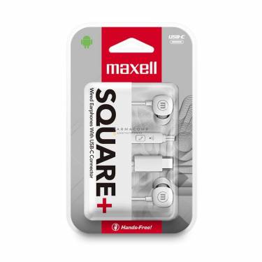 Maxell Square USB-C Earphones White