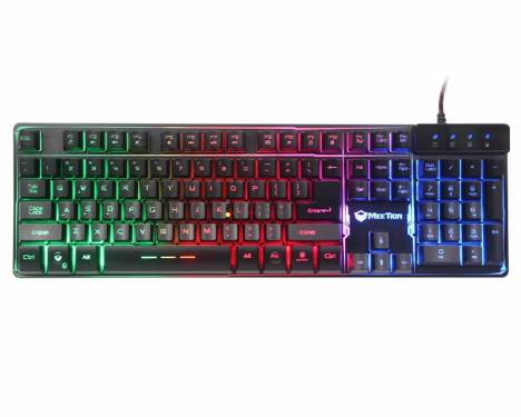 Meetion K9300 Colorful Rainbow Backlight Gaming Keyboard Black HU