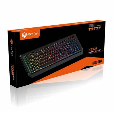 Meetion K9320 Colorful Waterproof Backlight Gaming Keyboard Black HU