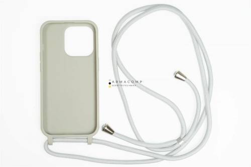 Mobile Origin Lanyard Case iPhone 14 Light Grey