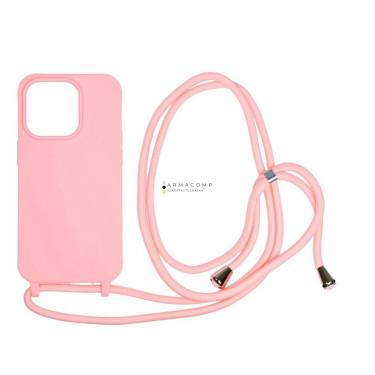 Mobile Origin Lanyard Case iPhone 14 Pink