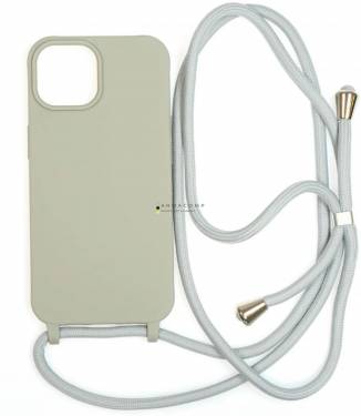 Mobile Origin Lanyard Case iPhone 15 Light Grey