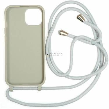 Mobile Origin Lanyard Case iPhone 15 Light Grey