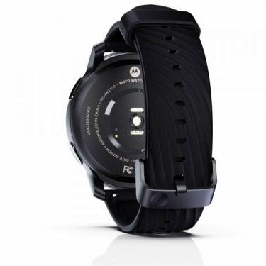Motorola Moto Watch 100 Black Aluminum Case with Black Sport Strap