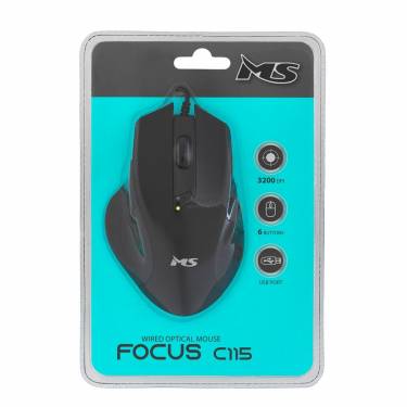 MS Focus C115 Wired mouse Black