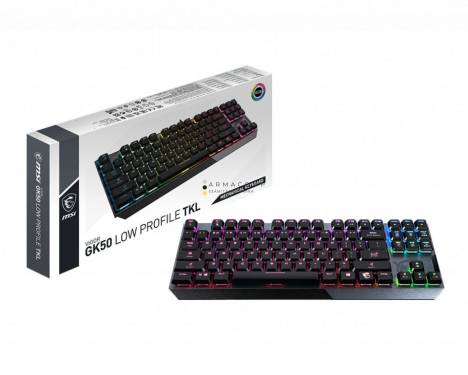 Msi Vigor GK50 Low Profile TKL Mechanical Gaming Keyboard Black US