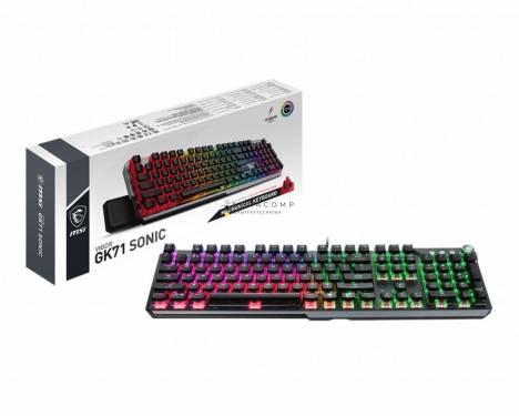 Msi Vigor GK71 Sonic Gaming Red Mechanical Keyboard Black US