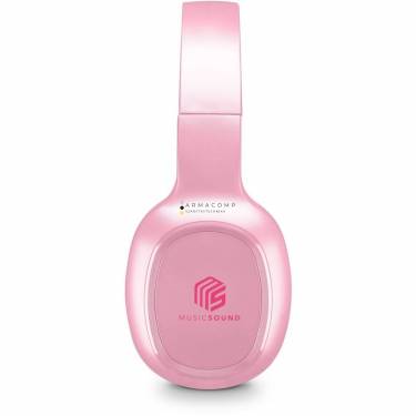 MUSICSOUND Basic Bluetooth Headband Headset Pink