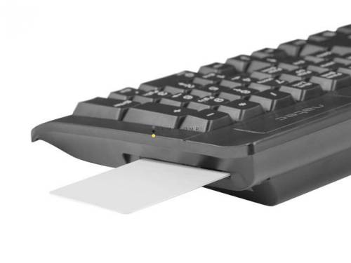 natec Moray Keyboard with ID Card Reader Black US