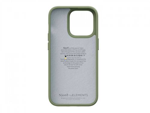 Njord Suede Comfort+ Case iPhone 14 Pro Olive