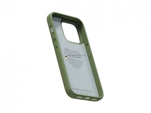 Njord Suede Comfort+ Case iPhone 14 Pro Olive