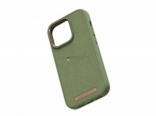 Njord Suede Comfort+ Case iPhone 14 Pro Olive