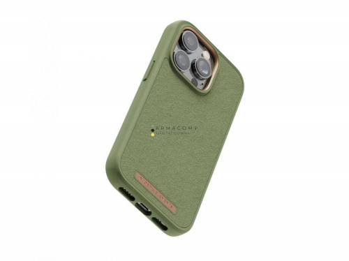 Njord Suede Comfort+ Case iPhone 14 Pro Olive