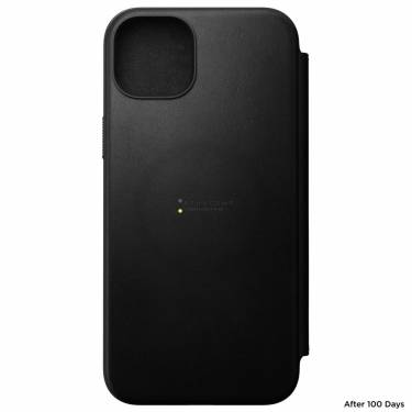 Nomad iPhone 15 Plus Modern Leather Folio Black