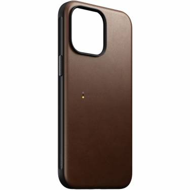 Nomad iPhone 15 Pro Max Modern Leather Case Rustic Brown