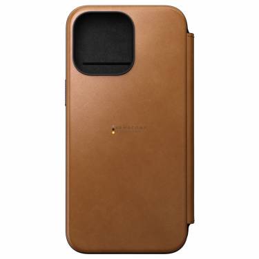 Nomad iPhone 15 Pro Max Modern Leather Folio English Tan