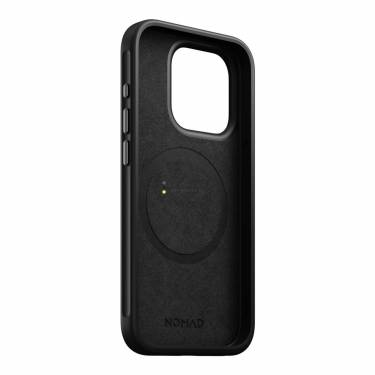 Nomad iPhone 15 Pro Modern Leather Case Black