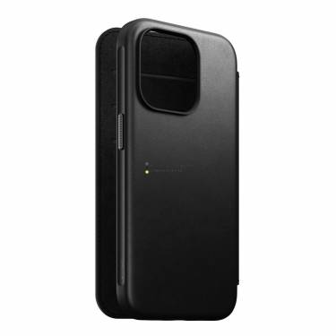 Nomad iPhone 15 Pro Modern Leather Folio Black