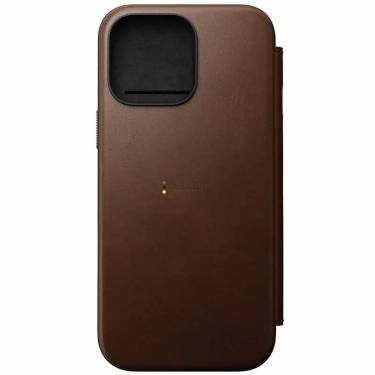 Nomad Leather Folio iPhone 16 Pro Max Brown