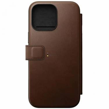 Nomad Leather Folio iPhone 16 Pro Max Brown