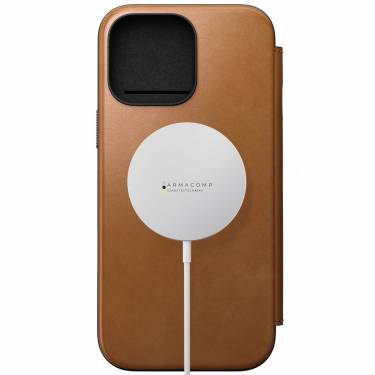 Nomad Leather Folio iPhone 16 Pro Max Brown