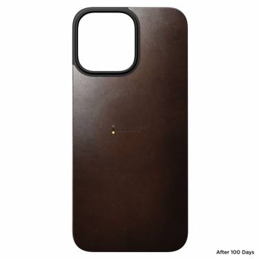 Nomad Magnetic Leather Back iPhone 16 Pro Max Brown