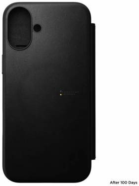 Nomad Modern Leather Folio iPhone 16 Plus Black