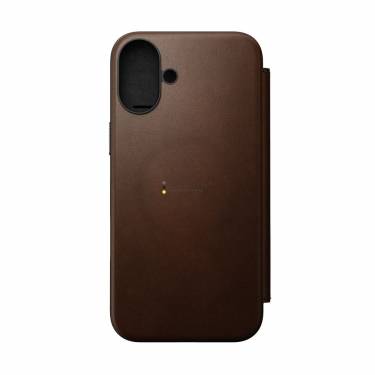 Nomad Modern Leather Folio iPhone 16 Plus Brown