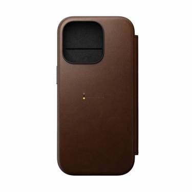 Nomad Modern Leather Folio iPhone 16 Pro Brown